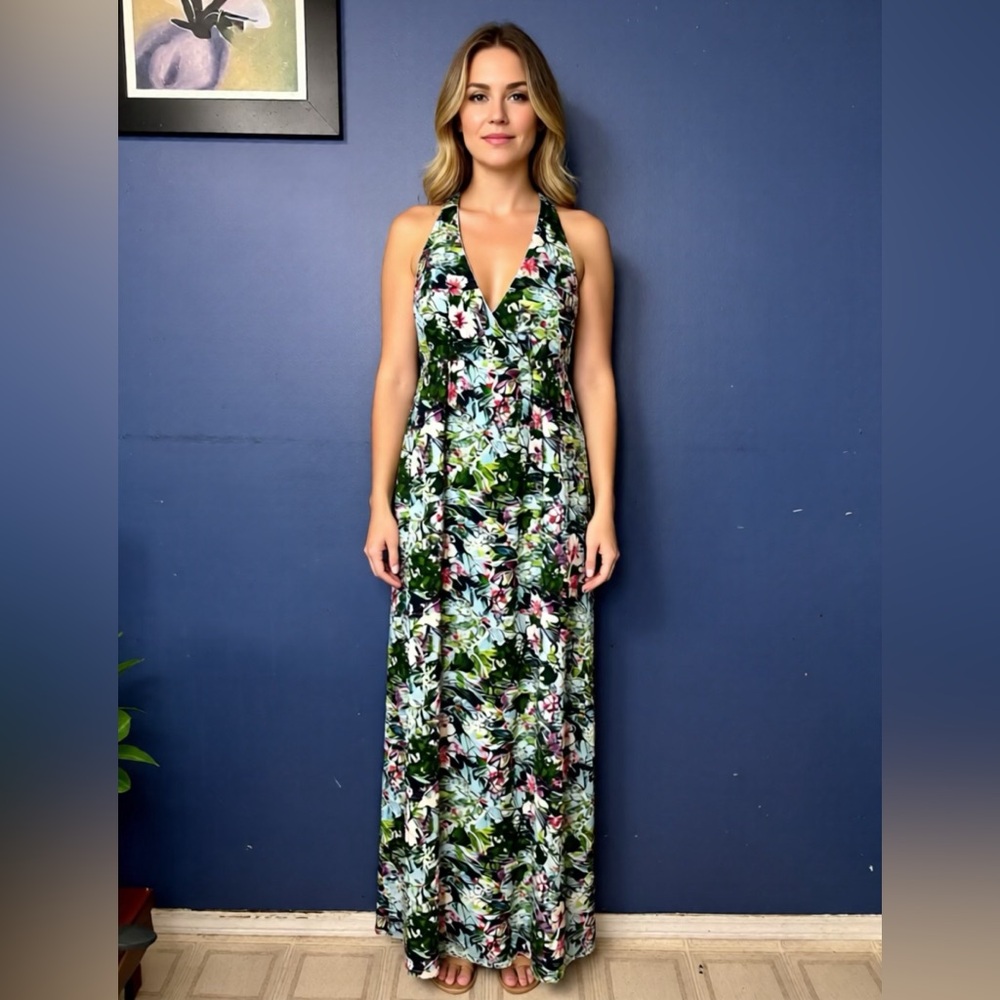 Vero Moda Tropical Print Maxi Dress
